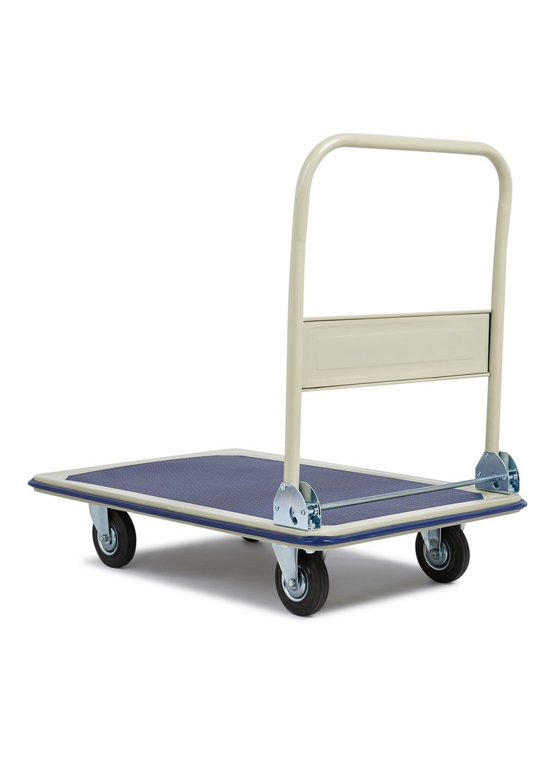 Foldable Platform Trolley Blue and Cream 90x60x20centimeter - Image 3