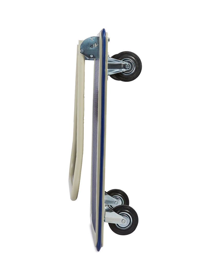 Foldable Platform Trolley Blue and Cream 90x60x20centimeter - Image 5