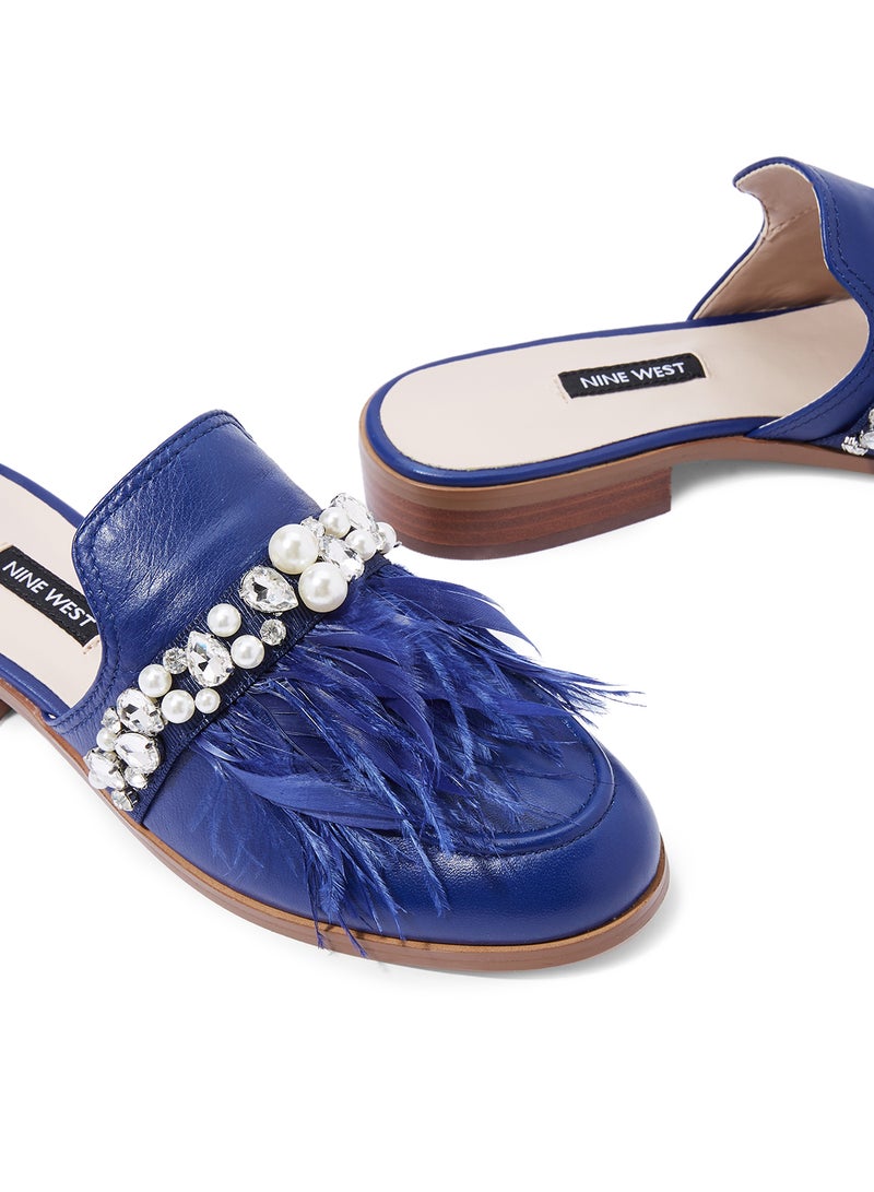 NINE WEST Jarae Mules Blue - Image 4