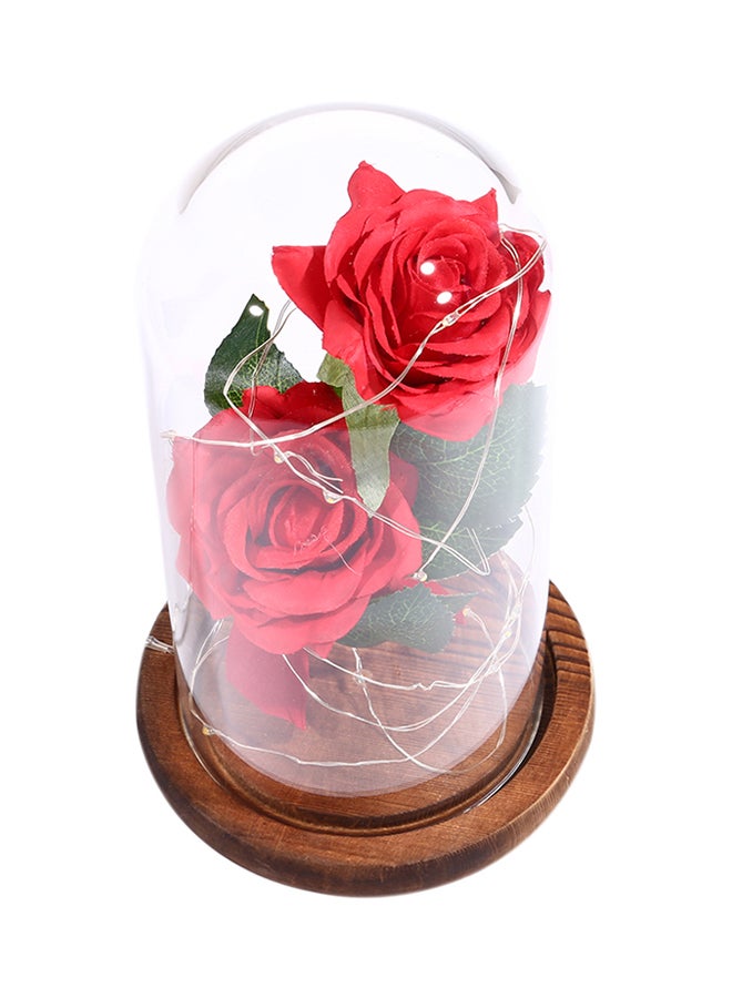 2-Piece Rose Flowers LED String Light Brown 27 x 16 x 16cm