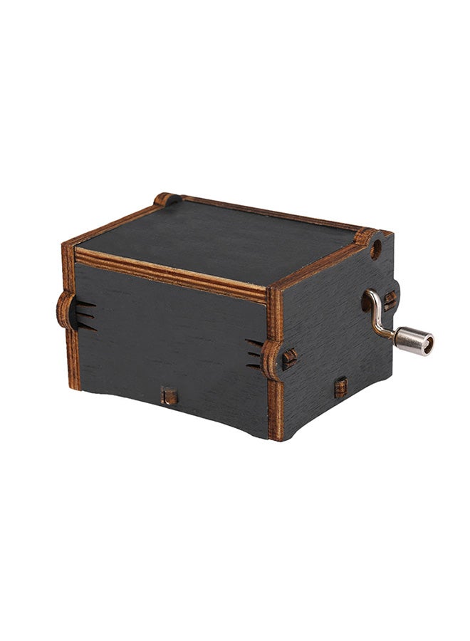 صندوق موسيقى خشبي للأغاني بتصميم كلاسيكي أسود  - Image 3