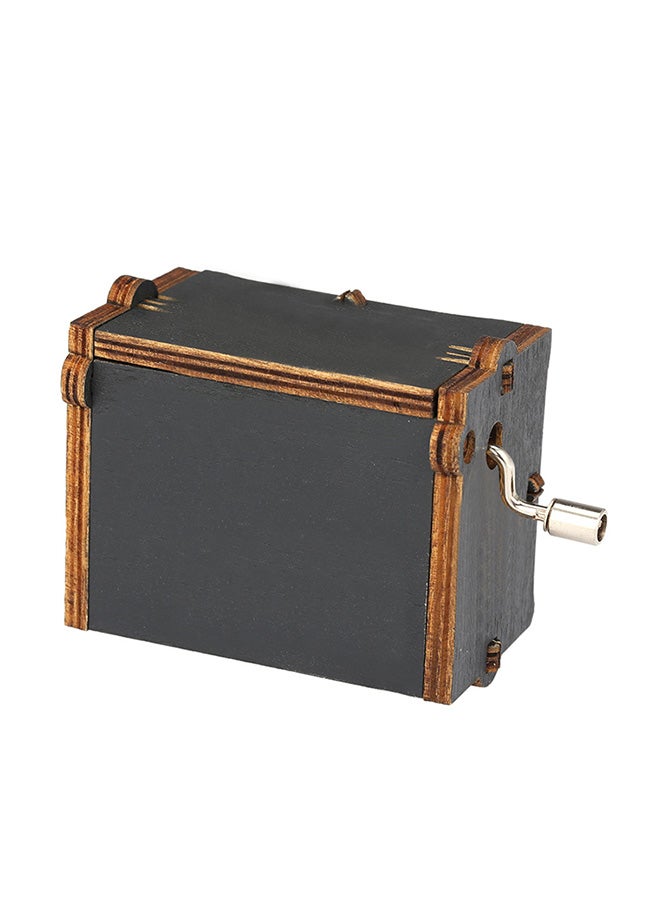 صندوق موسيقى خشبي للأغاني بتصميم كلاسيكي أسود  - Image 4