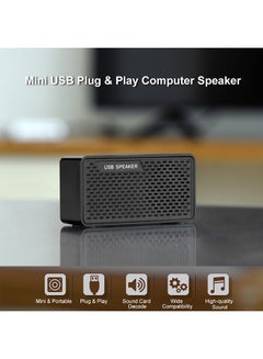 Generic Computer USB Speaker Black  - Image 4