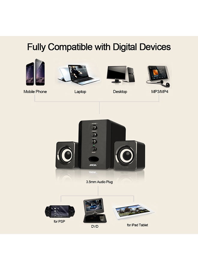 SADA Portable USB Speaker V4281 Black - Image 4