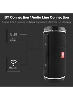 T&G Splash-Proof Portable Bluetooth Speaker Black  - Image 4