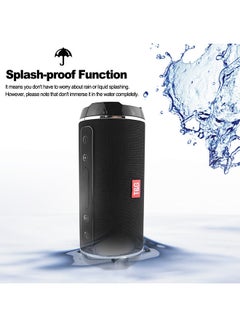 T&G Splash-Proof Portable Bluetooth Speaker Black  - Image 5