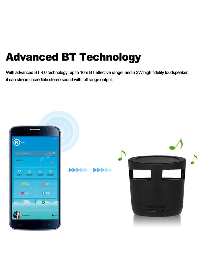 Portable Bluetooth Speaker V5056 Black - Image 4