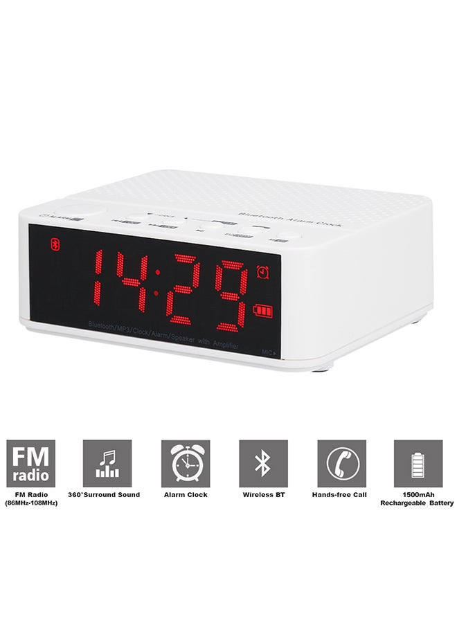 Desktop Bluetooth Speaker V4797 White  - Image 2