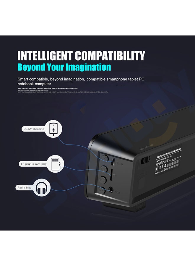 سمالودي مكبر صوت ساوند بار بتقنية بلوتوث V4677 أسود - Image 2