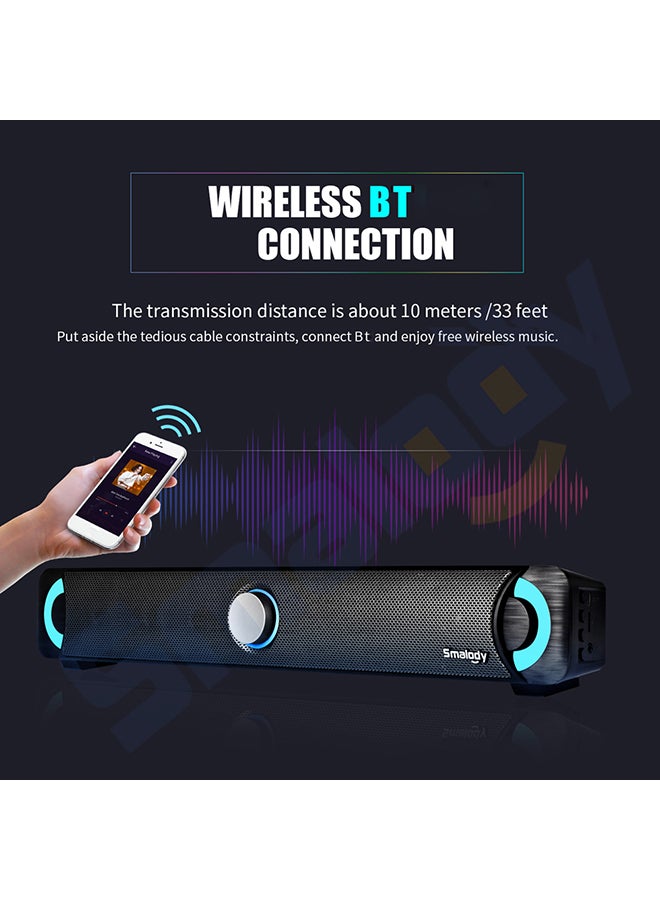 سمالودي مكبر صوت ساوند بار بتقنية بلوتوث V4677 أسود - Image 4