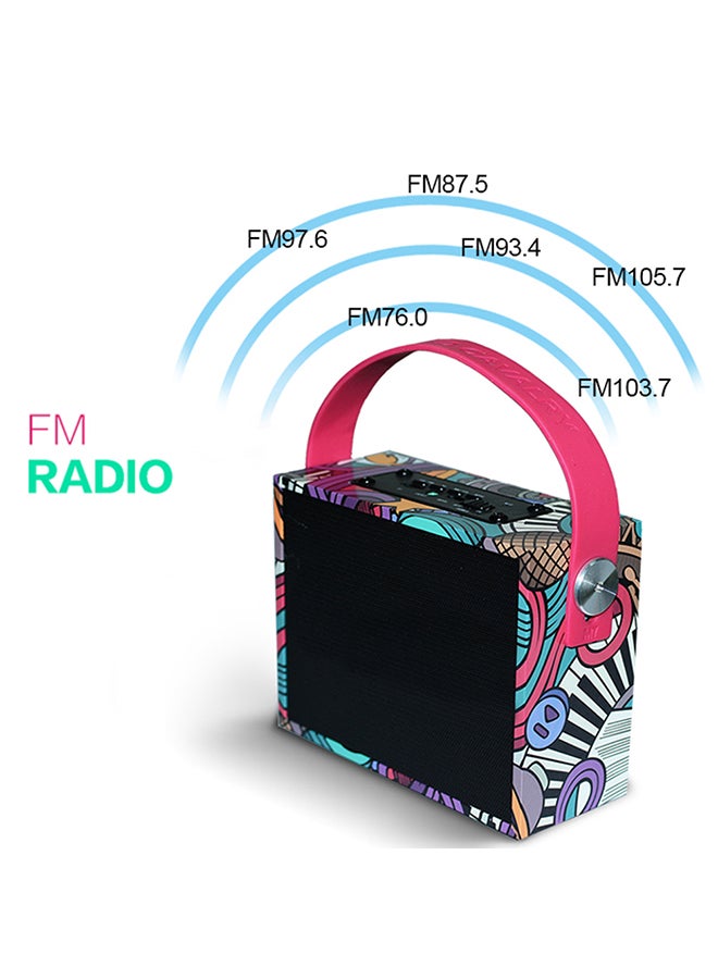 M7 Wooden Bluetooth Speaker V4589 Multicolour  - Image 2