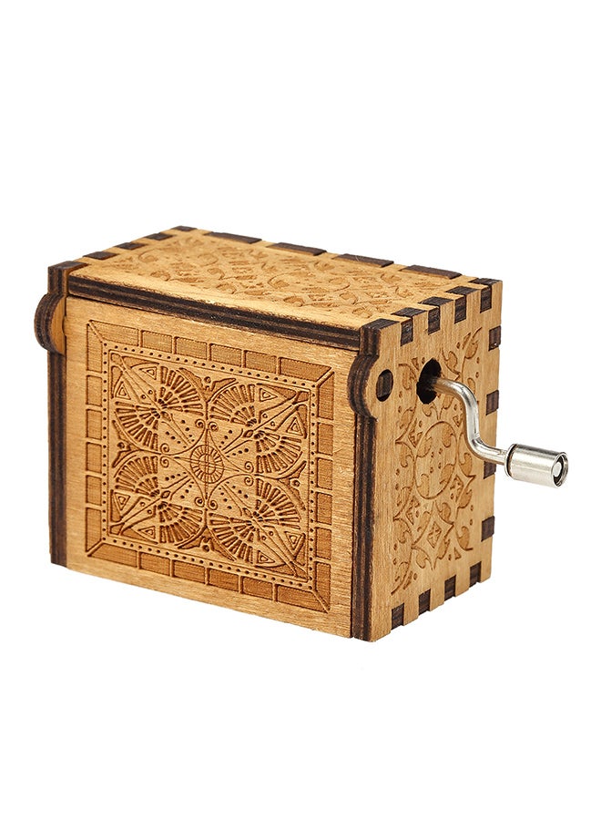 Vintage Wooden Theme Song Music Case Brown  - Image 1