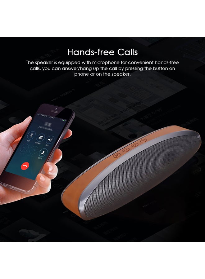 Portable Bluetooth Speaker V3600 Brown/Silver  - Image 4