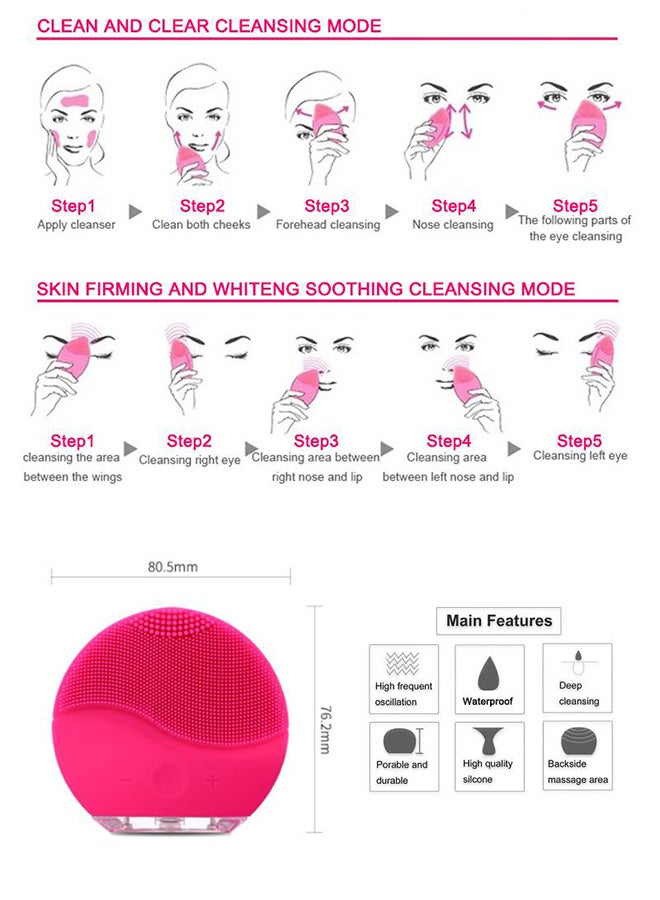 Generic - Facial Cleansing Device Pink - Image 1