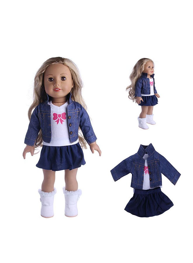 يونيك ملابس لدمية أميركان جيرل من 3 قطع 18بوصة - Image 1