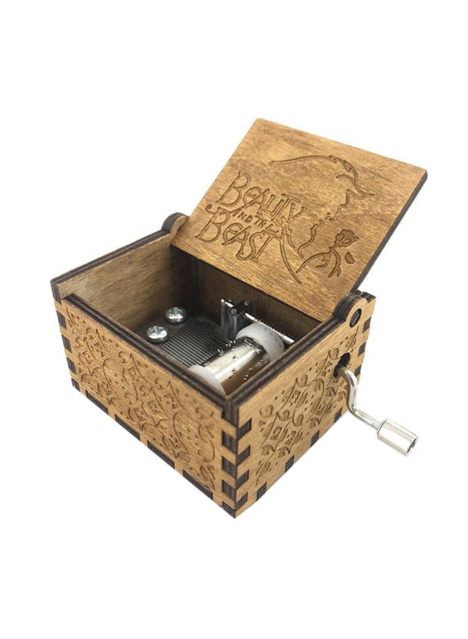 يونيك صندوق موسيقي كلاسيكي صغير بذراع تدوير مستوحى من فيلم Beauty And The Beast - Image 1