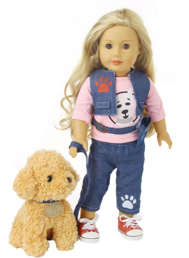 يونيك طقم جينز لدمية أميريكان جيرل 18بوصة - Image 3