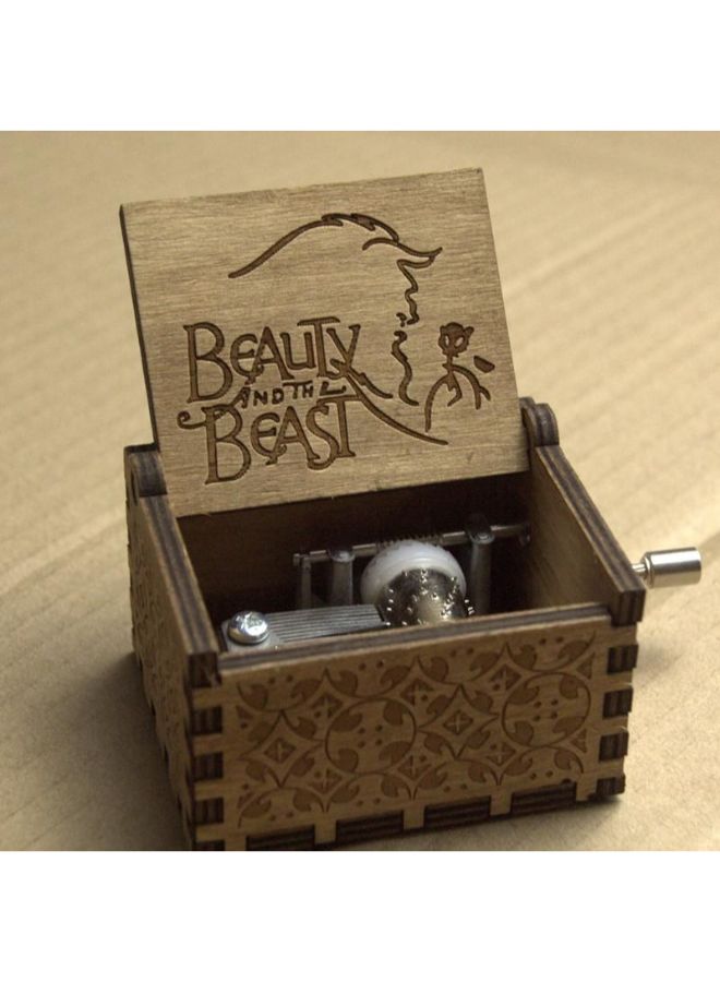 يونيك صندوق موسيقي كلاسيكي صغير بذراع تدوير مستوحى من فيلم Beauty And The Beast - Image 2