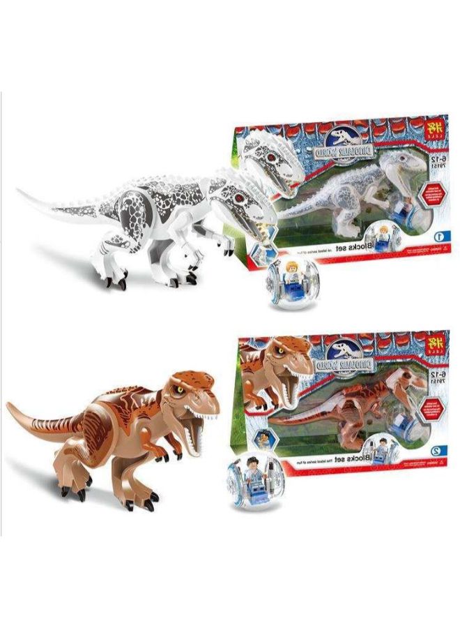 يونيك لعبة ديناصور جوراسيك مكونة من قطعتين - Image 3
