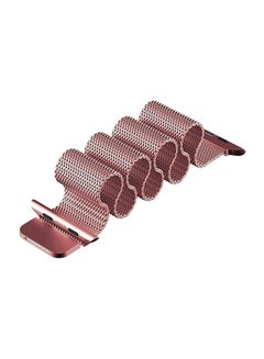 Milanese Loop Mesh Stainless Steel Band For Apple Smartwatch Rose Gold