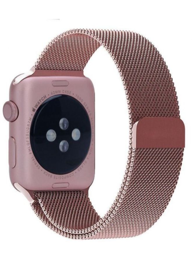 Generic - Milanese Loop Mesh Stainless Steel Band For Apple Smartwatch Rose Gold - Image 1