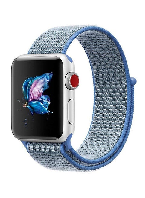 Nylon Sport Loop Band For Apple Watch Blue