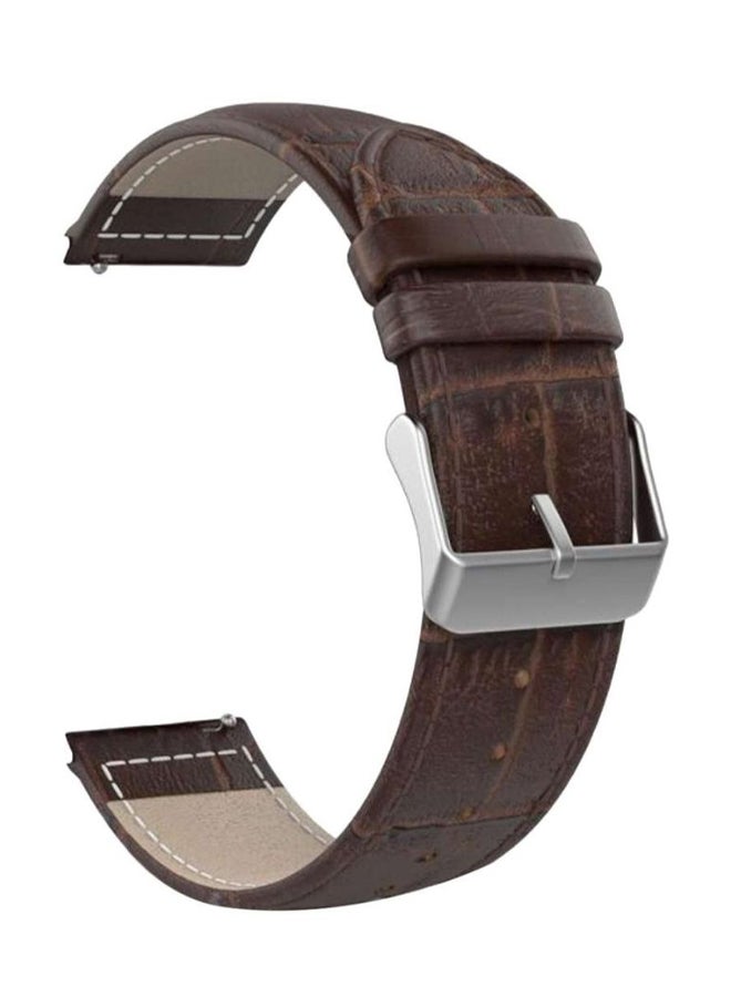 Leather Strap Band For Samsung Galaxy Gear S2 Classic Dark Brown - Image 1