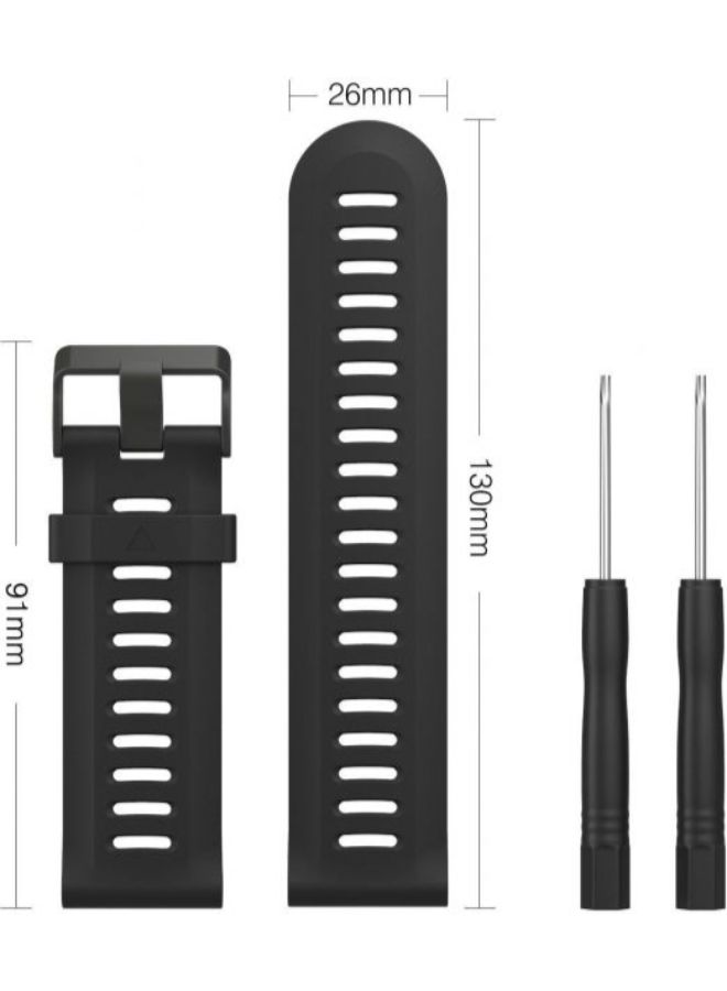 ZTO Silicone Replacement Band For Garmin Fenix 3/Fenix3 HR Black - Image 4