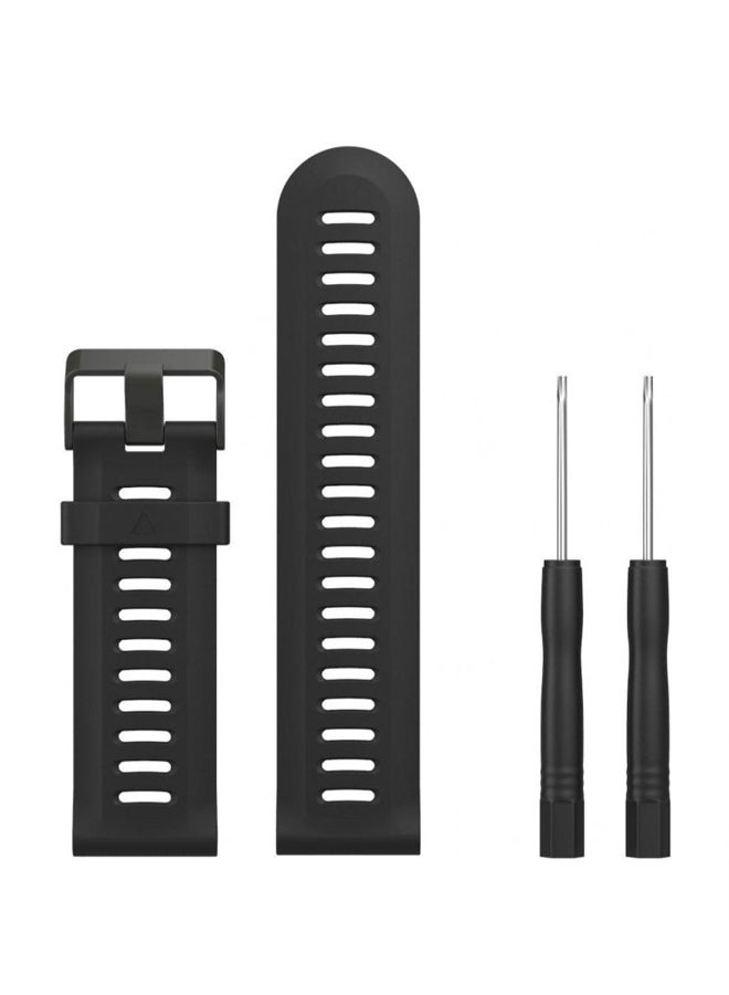 ZTO Silicone Replacement Band For Garmin Fenix 3/Fenix3 HR Black - Image 1