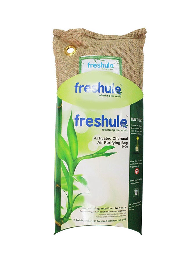 Freshule Activated Charcoal Air Purifying Bag Beige 500grams - Image 1