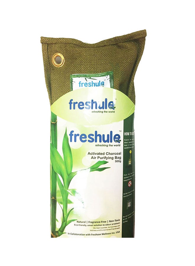 Freshule Activated Charcoal Air Purifying Bag Green 500grams - Image 1