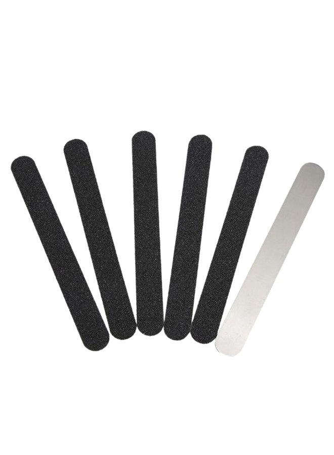 طقم مبرد سنفرة لفن الأظافر مع وسادة سنفرة قابلة للاستخدام مرة واحدة أسود - Image 1