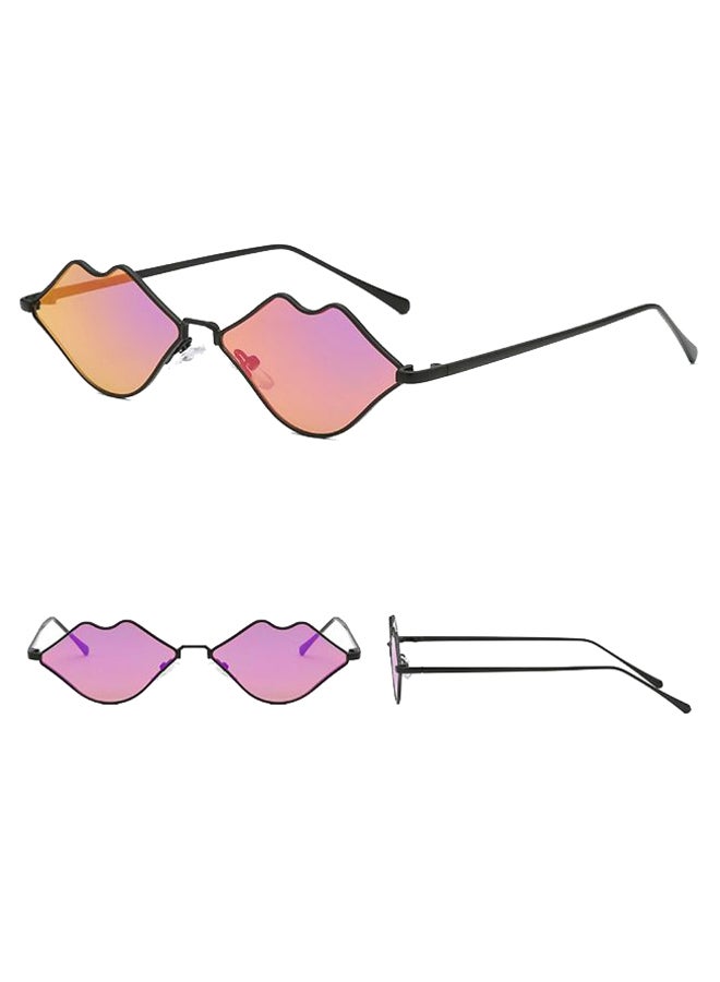 Retro Lip Shape Frame Sunglasses - Image 2