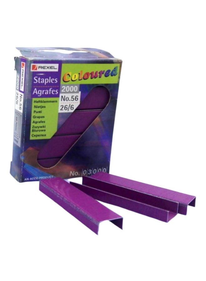 Rexel Coloured Staples Pink