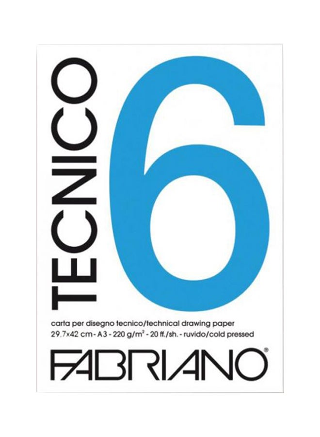 20 Sheet A3 Bristol Pad White