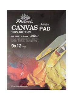 Phoenix 10 Sheet Canvas Pad Multicolour 