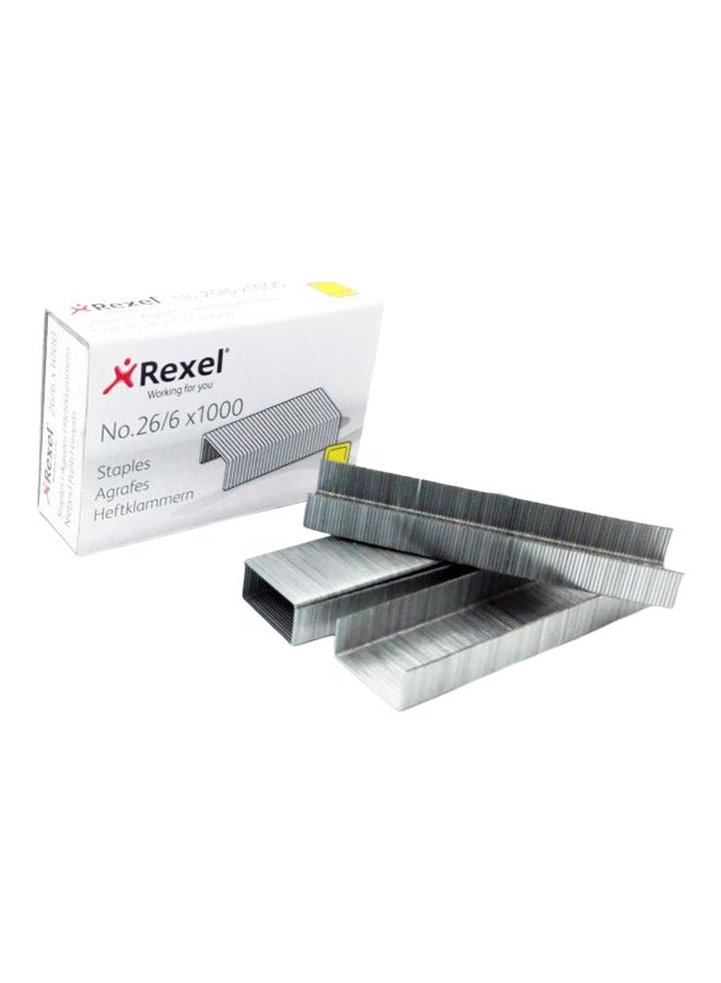 Rexel Pack Of 1000 Staples Grey