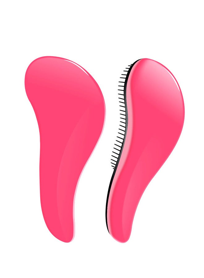 مشط مضاد للتشابك لتدليك الشعر وردي/أسود - Image 2