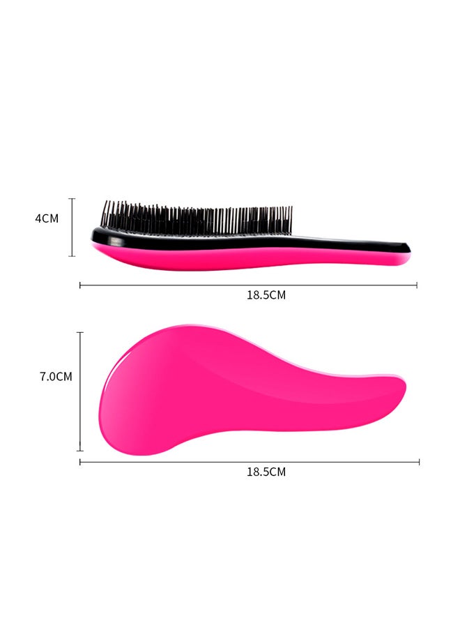 مشط مضاد للتشابك لتدليك الشعر وردي/أسود - Image 3