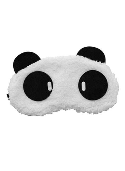 Eye Mask Plush Sleeping Blindfold Eyeshade Black/White One Size