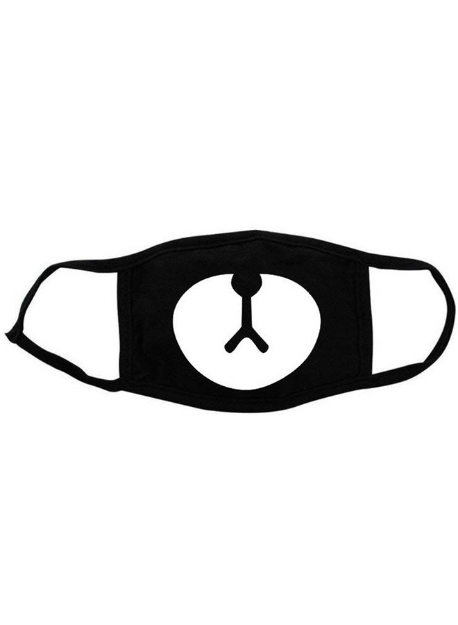 Cartoon Bear Mouth Mask Black