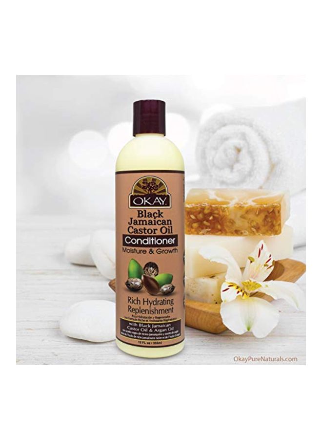 OKAY Black Jamaican Castor Oil Leave-In Conditioner - Clear 355ml  - Image 3
