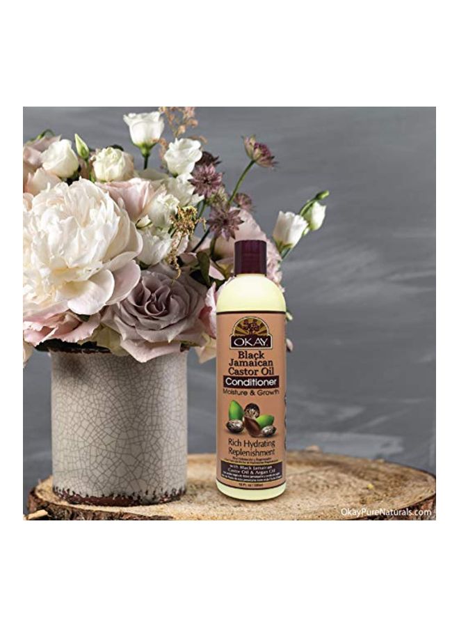 OKAY Black Jamaican Castor Oil Leave-In Conditioner - Clear 355ml  - Image 4