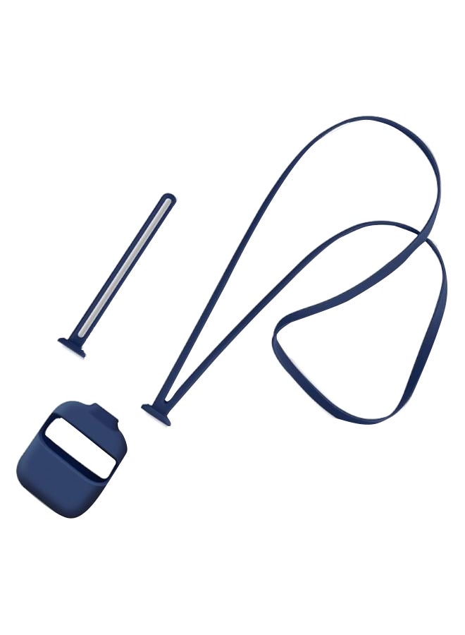 Ectownugs Protective Case For AirPods 2 With Antilost Neck Strap Navy  - Image 1