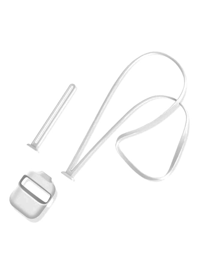 Ectownugs Protective Case For AirPods 2 With Antilost Neck Strap White - Image 1