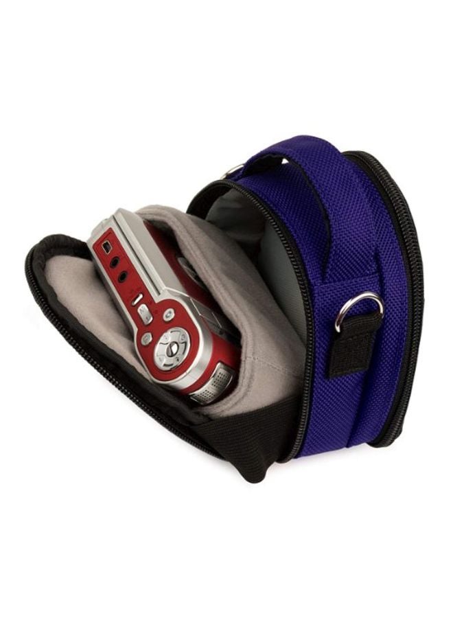 VanGoddy - Mini Laurel Carrying Case For Panasonic Lumix DMC-ZS40 Digital Camera Magic Blue/Black - Image 1