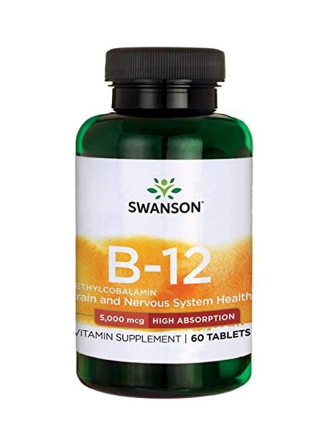 SWANSON B-12 Methylcobalamin High Absorption - 60 Tablets - Image 1