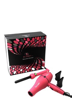 Frigga Pro 2-In-1 Hair Styling Kit Pink  - Image 2