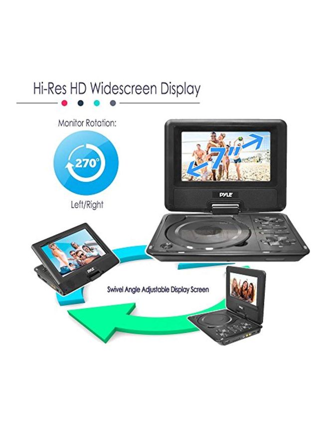 Pyle - Portable DVD CD Player PDH7 Black - Image 1