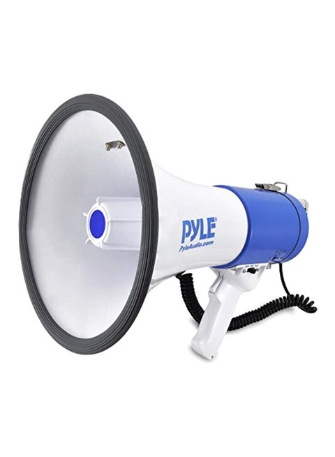 Megaphone Speaker Bullhorn With Built In Siren PMP50 White/Blue